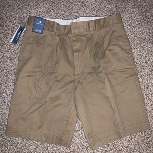 Pleated khaki shorts. Preppy look. Classic, casual look. New with tags.